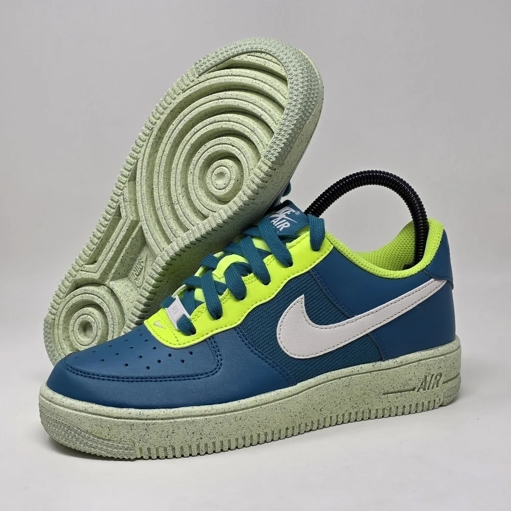 Nike Air Force‎ 1 Low Crater Bright Spruce Volt DM1086-300 GS Youth Size 5Y New